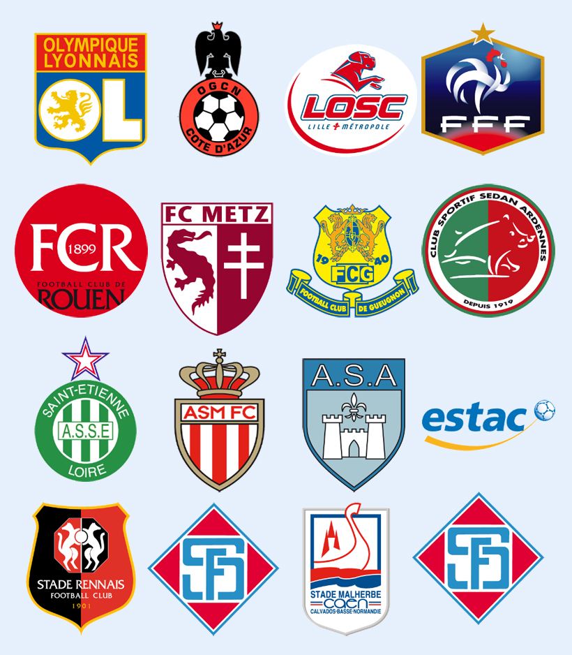 法甲球队标志-足球徽章设计图案大全